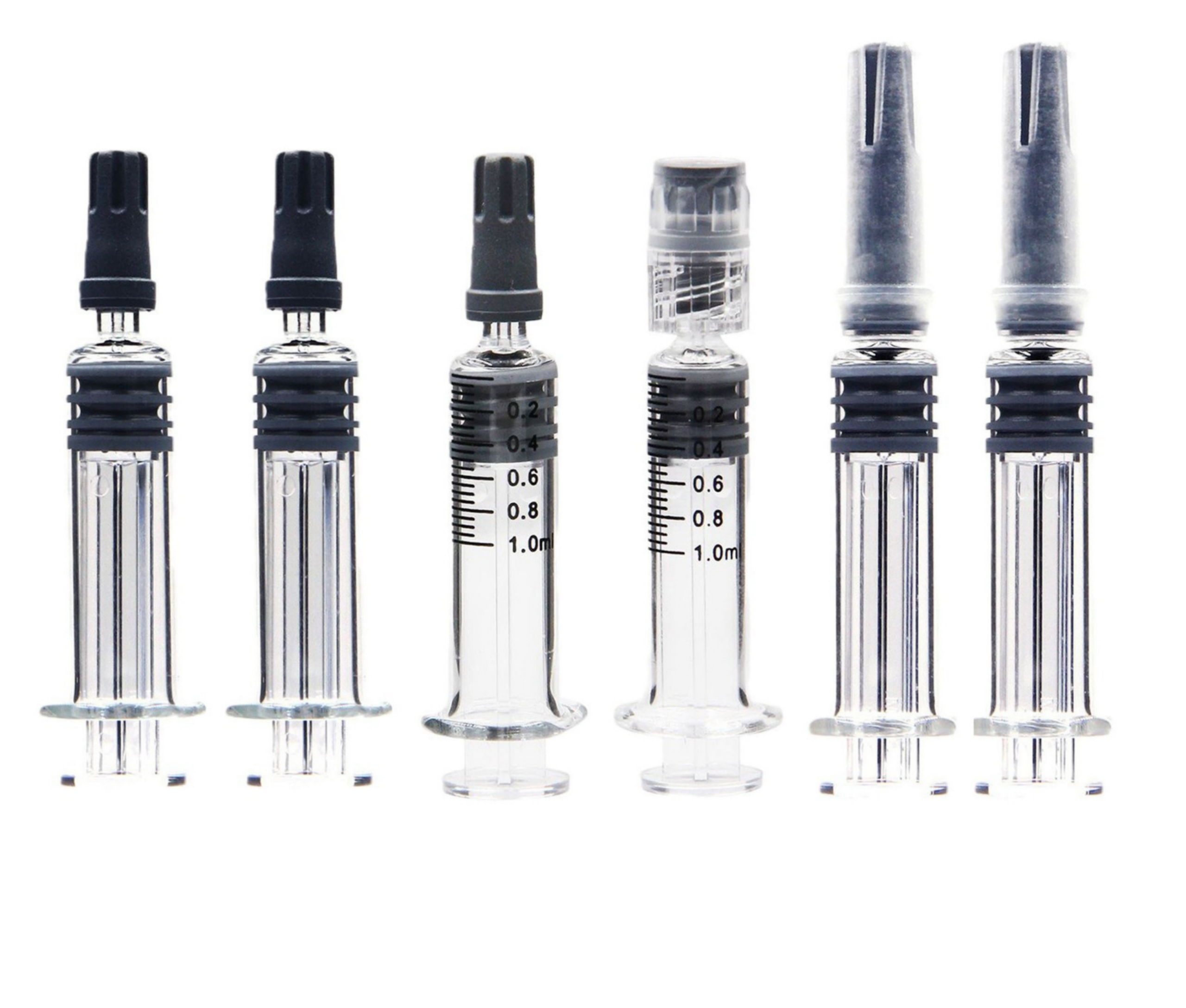 1ml Prefilled Long borosilicate Glass Syringe With luer Lock/tip Cap